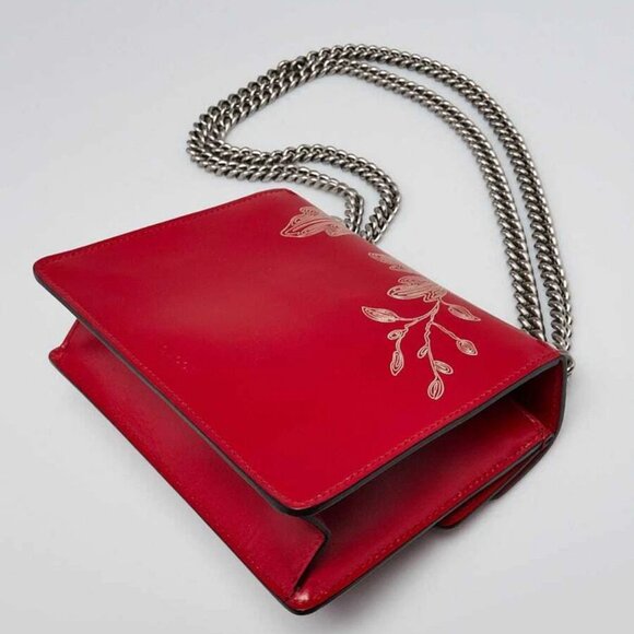 Gucci Red Leather Chinese New Year Mini Dionysus Shoulder Bag - Picture 3 of 12